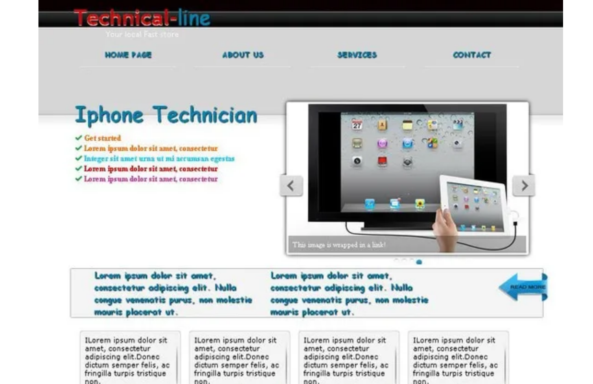 Technical Line HTML5 And CSS3 Template - Showcasing Products With A Professional Flair