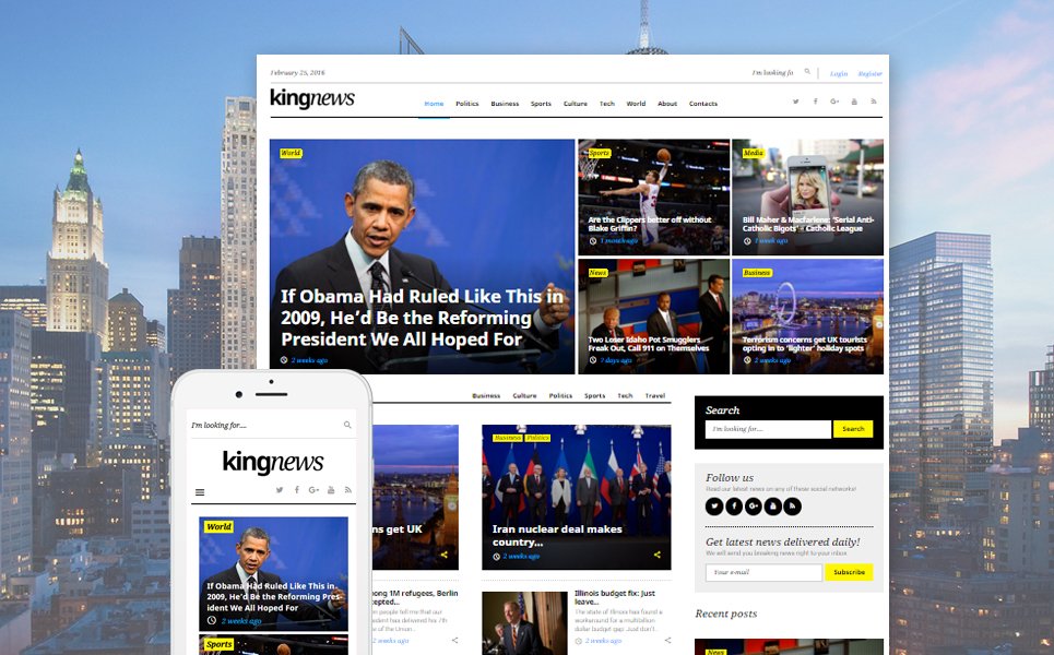 KingNewsPortal website template
