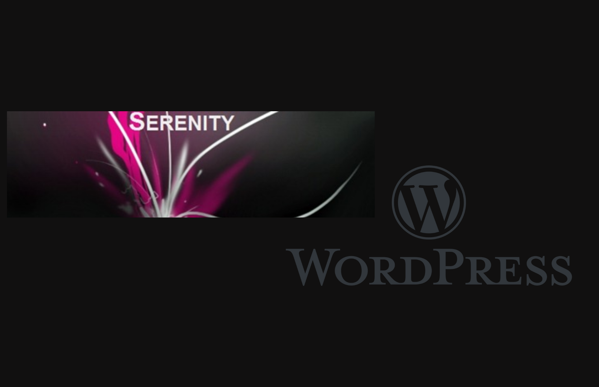 The logo of Serenity and WordPress