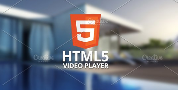 The modern video HTML5 logo