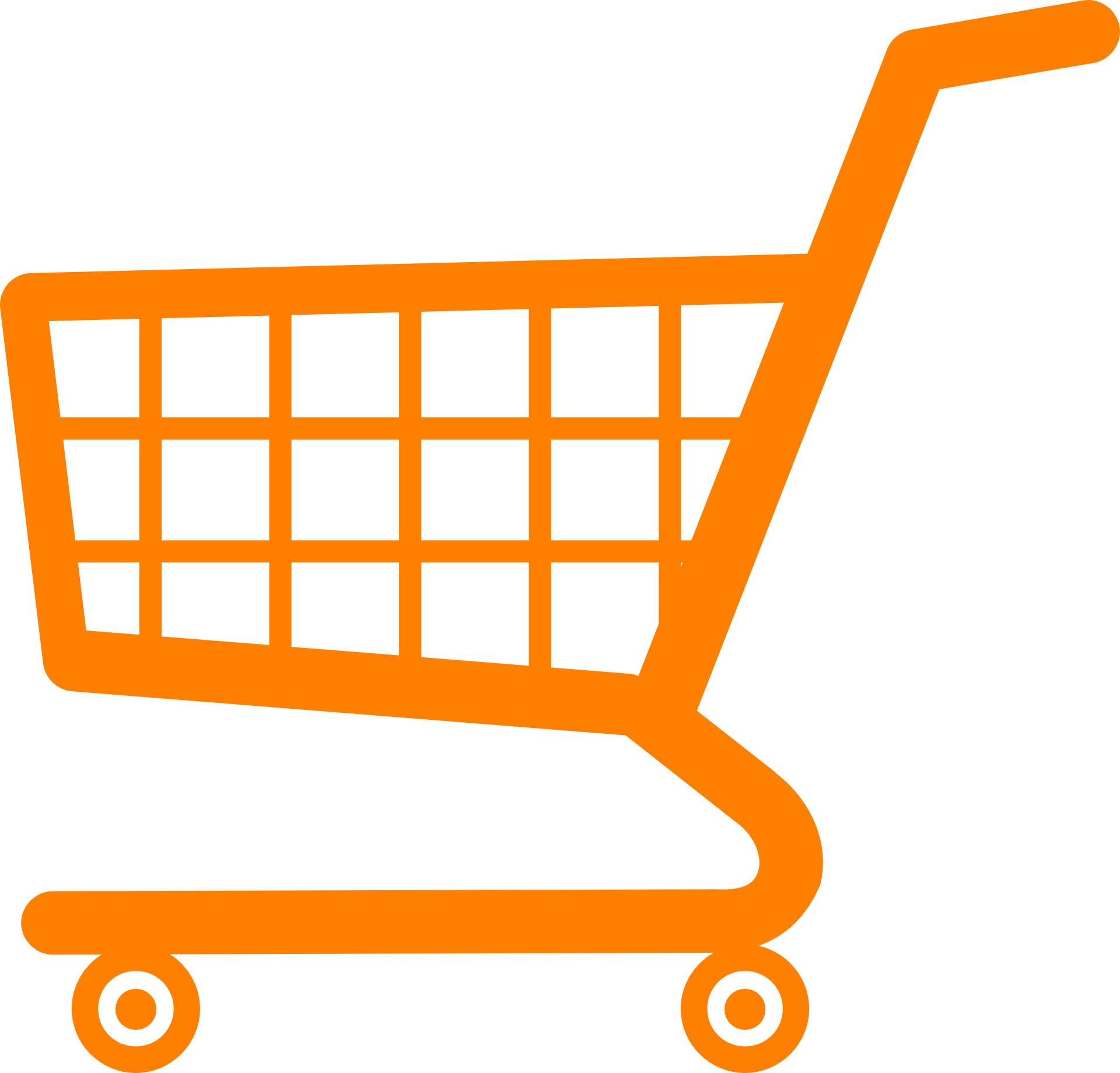 Orange shopping cart